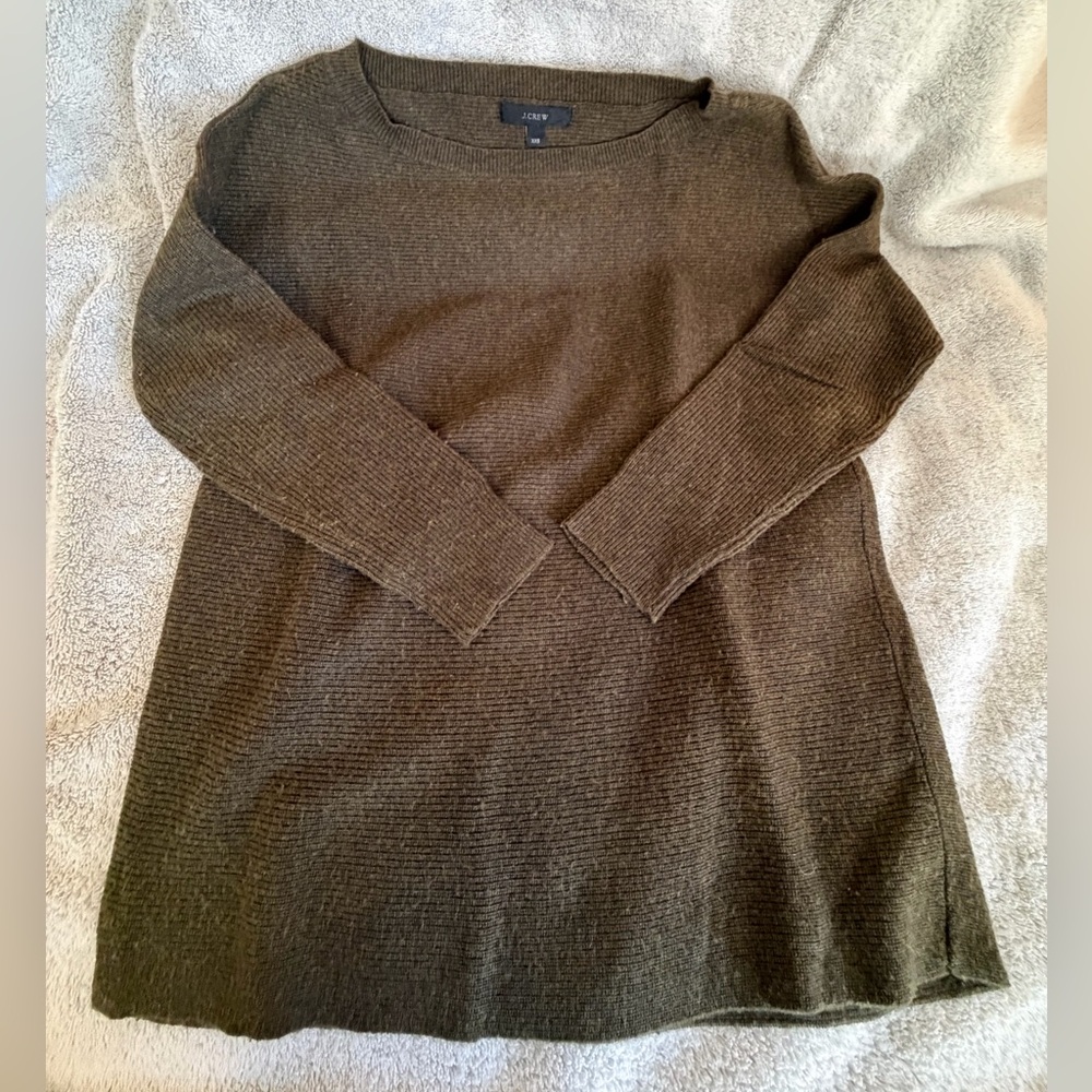J. Crew Olive Wool Blend Sweater